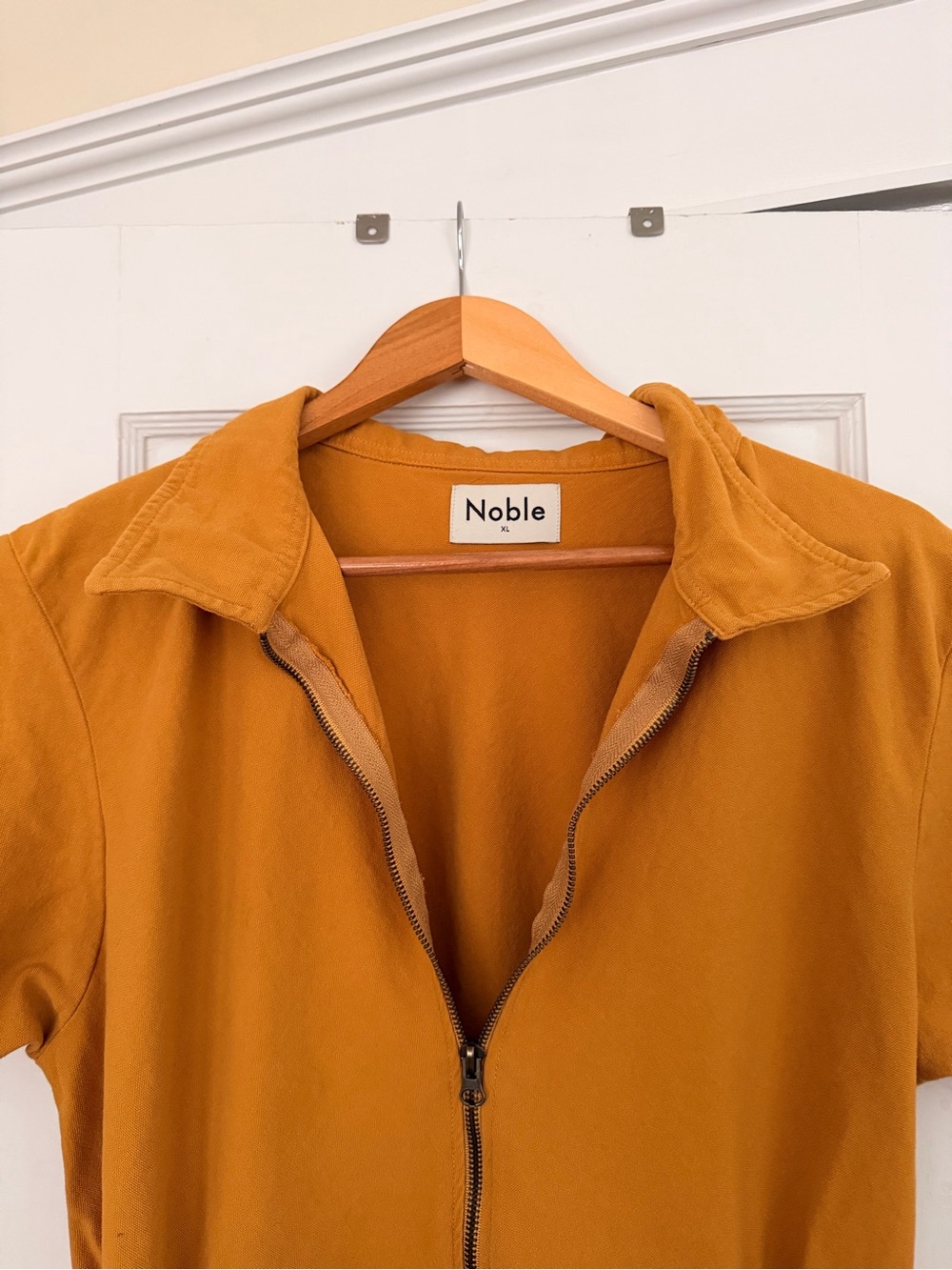 Noble Mustard Zip-Front Jumpsuit XL - Picture 2 of 4